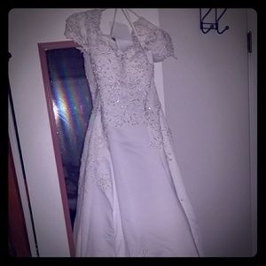 Custom Oleg Cassini wedding dress